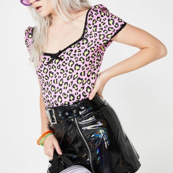 Dollskill/ horrorscopez cheetah shirt - Picture 1 of 4